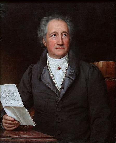 Joseph Karl Stieler Johann Wolfgang von Goethe at age 69 oil painting image